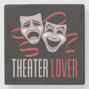 Comedy And Tragedy Theatre Lover Stone Coaster