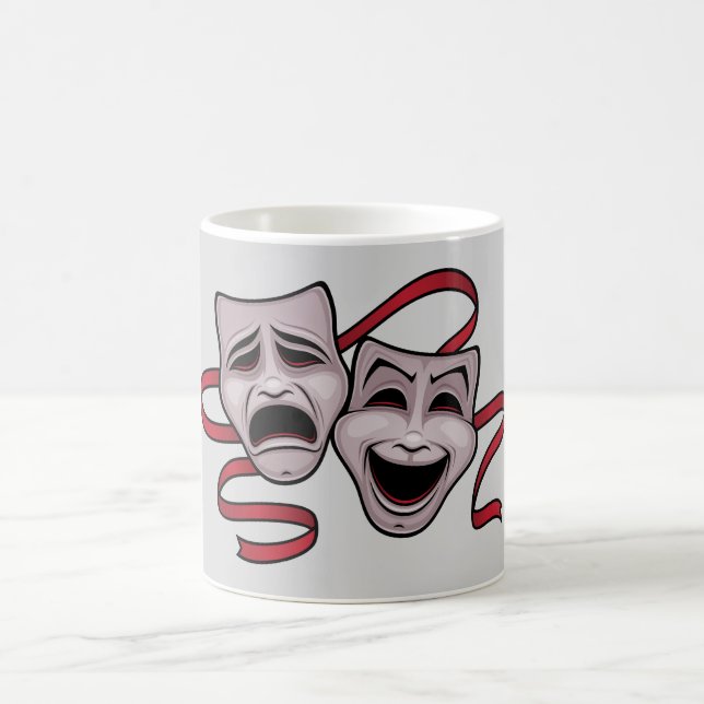 Comedy And Tragedy Theatre Masks Coffee Mug (Center)