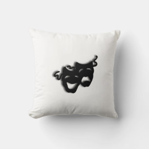 Comedy and Tragedy Theatre Masks Cushion