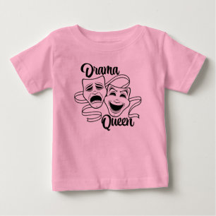 Comedy And Tragedy Theatre Masks Drama Queen Black Baby T-Shirt