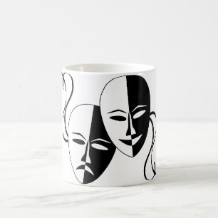 Comedy and Tragedy Theatre Masks/Faces Coffee Mug