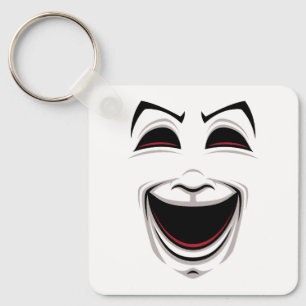 Comedy And Tragedy Theatre Masks Faces Key Ring