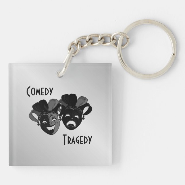 Comedy and Tragedy Theatre Masks Key Ring (Back)
