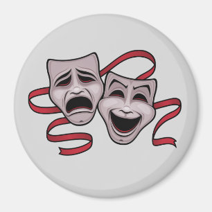 Comedy And Tragedy Theatre Masks Magnet
