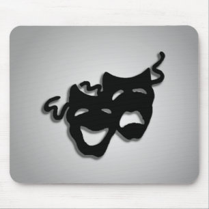 Comedy and Tragedy Theatre Masks Mouse Mat