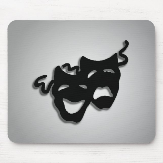 Comedy and Tragedy Theatre Masks Mouse Mat (Front)