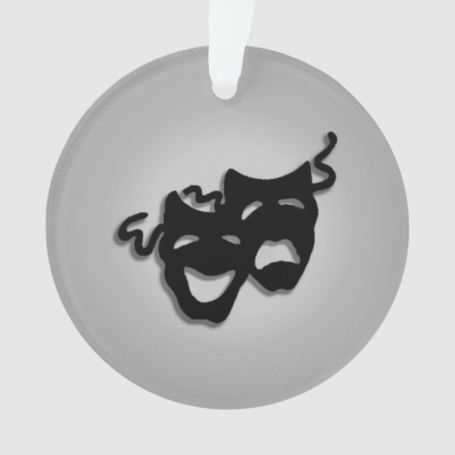 Comedy and Tragedy Theatre Masks Ornament (Front)