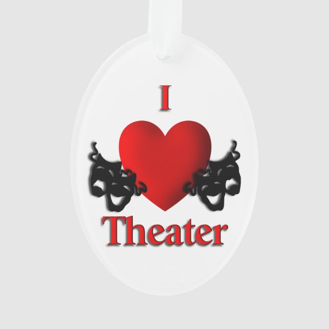 Comedy and Tragedy Theatre Masks Ornament (Back)