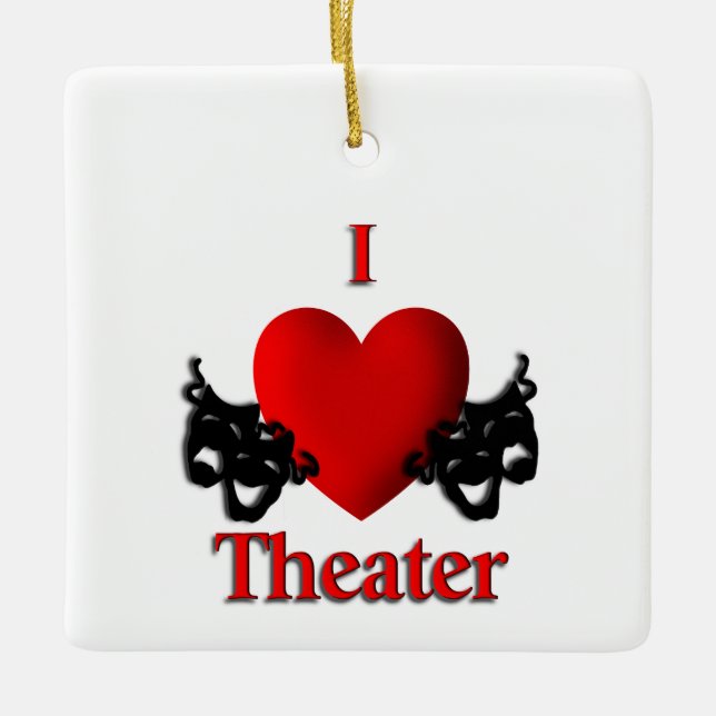 Comedy and Tragedy Theatre Masks Ornament (Front)