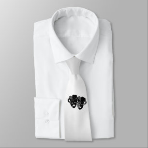 Comedy and Tragedy Theatre Masks Tie