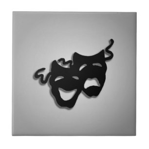 Comedy and Tragedy Theatre Masks Tile