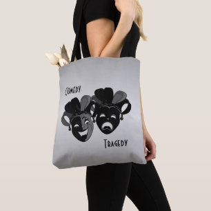 Comedy and Tragedy Theatre Masks Tote Bag