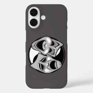 Comedy and Tragedy Theatre Masks Yin Yang Design iPhone 16 Case