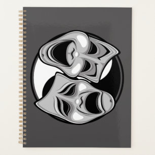 Comedy and Tragedy Theatre Masks Yin Yang Design Planner