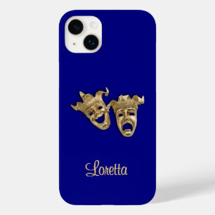 Comedy and Tragedy Theatre Monogram Cobalt Case-Mate iPhone 14 Plus Case
