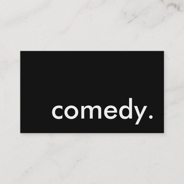 comedy. business card (Front)