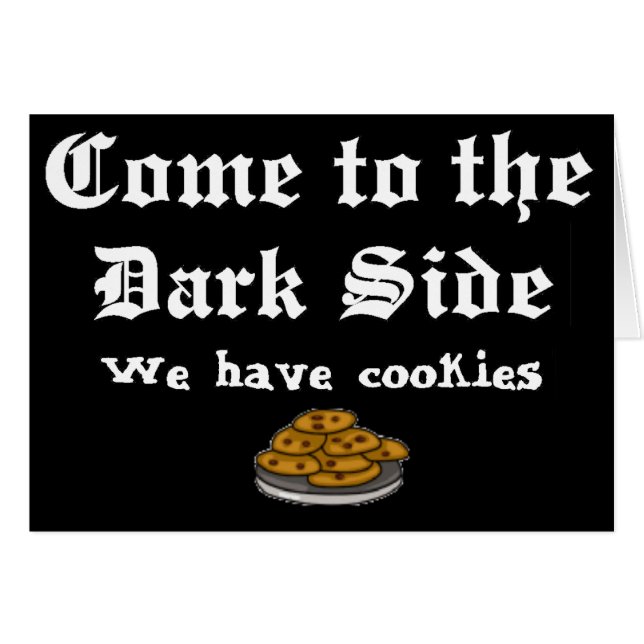 Comedy Card, Come to the Dark Side (Front Horizontal)