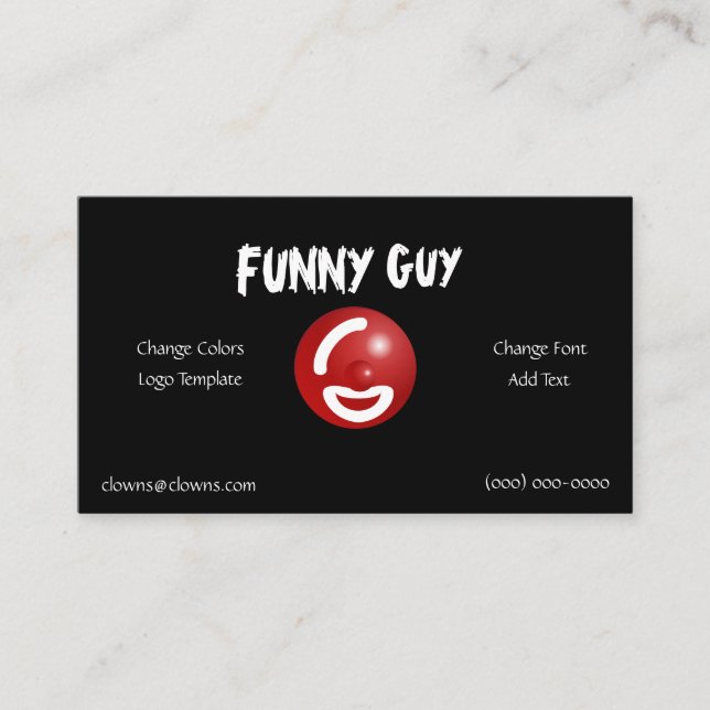 Comedy Entertainment Logos Template Business Card (Front)