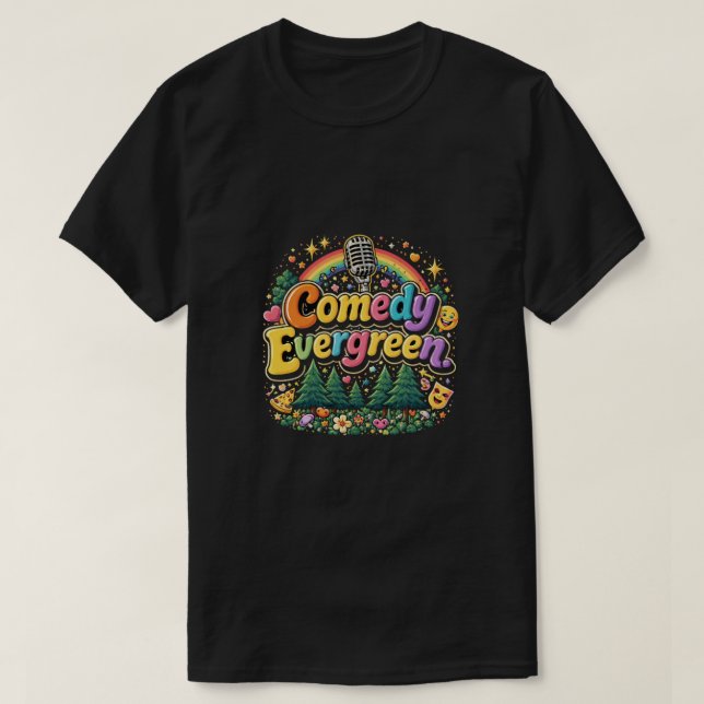 Comedy Evergreen: Timeless Humor Retro Aesthetic T-Shirt (Design Front)