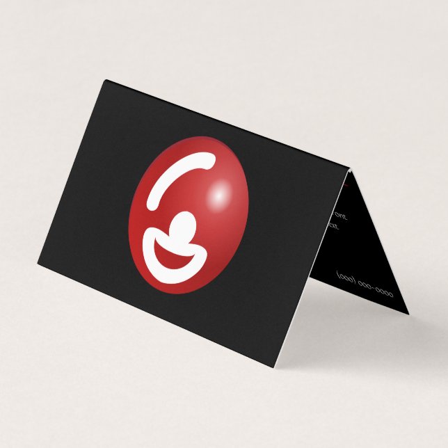 Comedy Funny Entertainer Logo Template Business Card (Front)