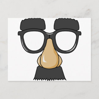 comedy funny glasses postcard