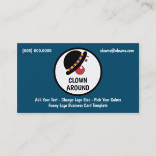 Comedy Logos Clown Business Card