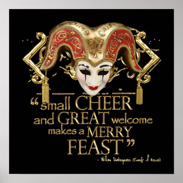 Comedy Of Errors Feast Quote (Gold Version) Poster (Front)