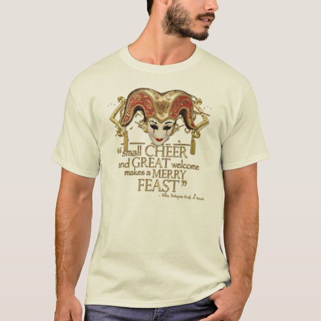 Comedy Of Errors Feast Quote (Gold Version) T-Shirt (Front)