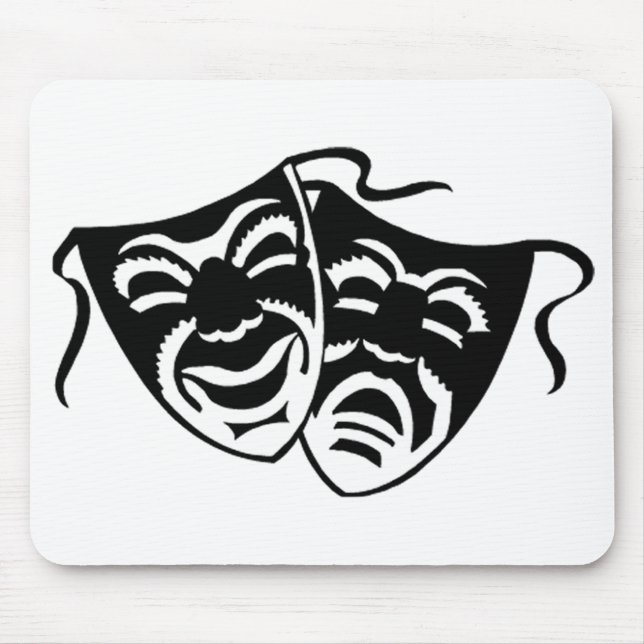 Comedy or Tragedy Mouse Mat (Front)