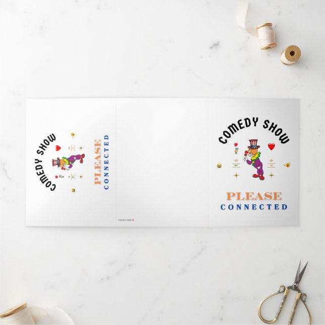 COMEDY SHOW Tri-Fold HOLIDAY CARD (Outside)