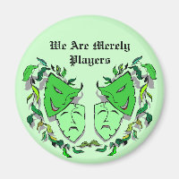 COMEDY & TRAGEDY DRAMA MASKS THEATRE Magnet