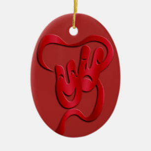 Comedy Tragedy Drama Theatre Christmas Ornament