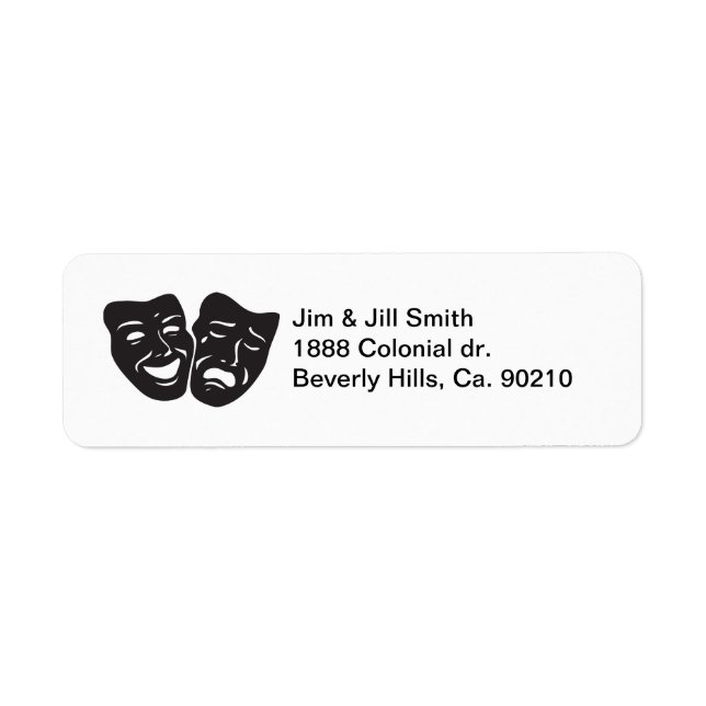 Comedy Tragedy Drama Theatre Masks (Front)