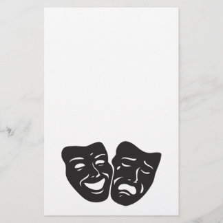 Comedy Tragedy Drama Theatre Masks Stationery