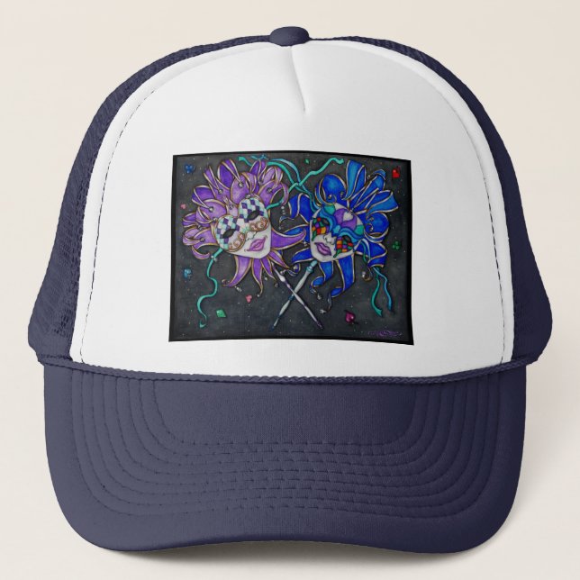 Comedy/Tragedy Jester Masks Trucker Hat (Front)