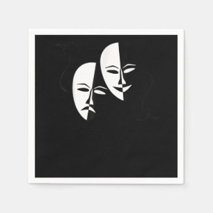Comedy Tragedy Masks Actor Gift Napkin