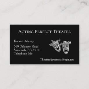Comedy Tragedy Masks Theatre Business Card