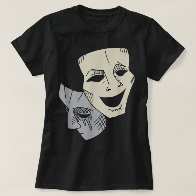 Comedy Tragedy Masks Theatre Drama Club Matching G T-Shirt (Design Front)
