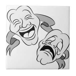 Comedy Tragedy Masks Tile