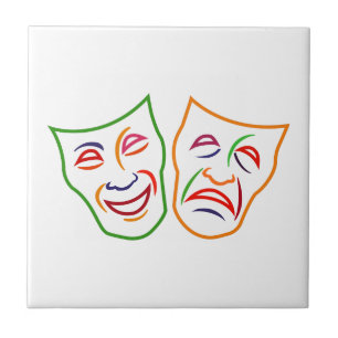 Comedy Tragedy Masks Tile