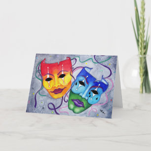 Comedy & Tragedy Note Card