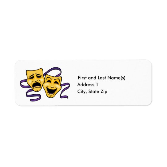 Comedy & Tragedy Return Address abels Return Address Label