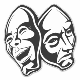 Comedy Tragedy theatre masks masquerade still life