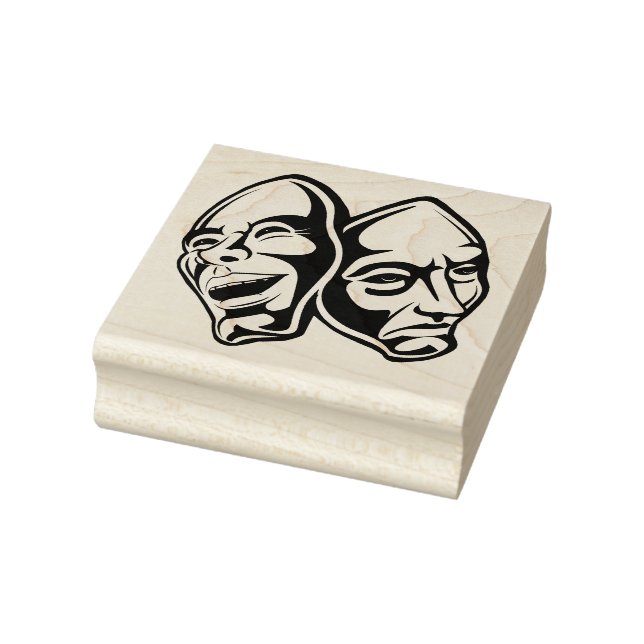 Comedy Tragedy theatre masks masquerade still life Rubber Stamp (Stamp)