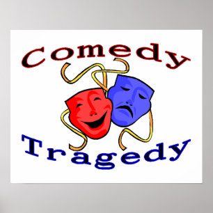 Comedy Tragedy Theatre Masks Poster