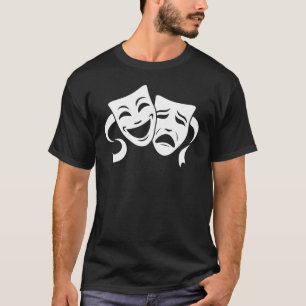 Comedy & Tragedy Theatre White Masks Men Women & T-Shirt