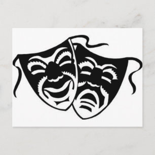 comedy_tragedyq postcard