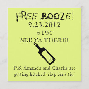 Comedy Wedding Invitation, Humour Invitation