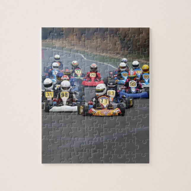 Comer cadet go karting kart race jigsaw puzzle (Vertical)