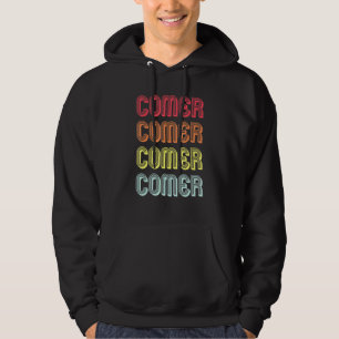 Comer Surname Retro Vintage 80s Birthday Reunion Hoodie